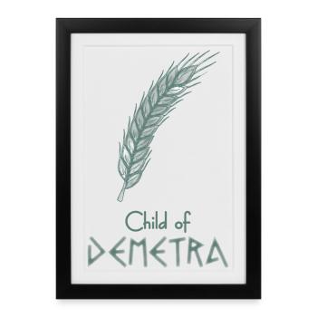 Child of Demetra – Percy Jackson inspired design - Framed poster (27 × 37 cm) - black - Front