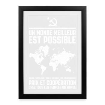 Internationalisme communiste - Affiche encadrée (27 × 37 cm) - noir - Devant