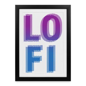 Lo Fi chill music, deep house, hip hop beats - Framed poster (27 × 37 cm) - black - Front