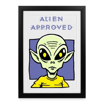 Conception Yellow Eye approuvée par Alien - Affiche encadrée (27 × 37 cm) - noir - Devant