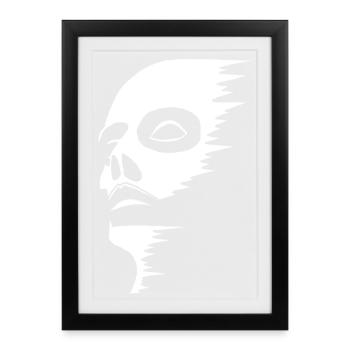 Visage fantomatique - Affiche encadrée (27 × 37 cm) - noir - Devant