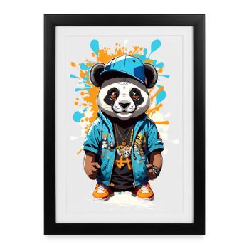 Panda Ours - Affiche encadrée (27 × 37 cm) - noir - Devant