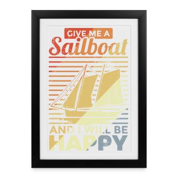 Voile d’époque - Affiche encadrée (27 × 37 cm) - noir - Devant