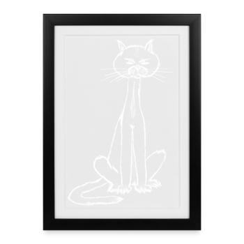 I'm the cat.... - Framed poster (27 × 37 cm) - black - Front