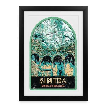 Initiatory Well, Regaleira Palace, Sintra - Framed poster (27 × 37 cm) - black - Front