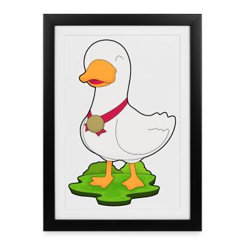 Médaille du canard - Affiche encadrée (27 × 37 cm) - noir - Devant