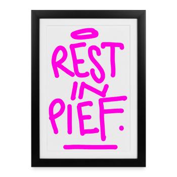 REPOS À PIEF (R.I.P.) - Affiche encadrée (27 × 37 cm) - noir - Devant