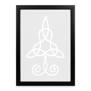 White tree and nature - Framed poster (27 × 37 cm) - black - Front