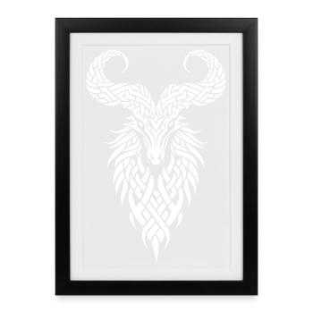 Celtic symbol illustration - Framed poster (27 × 37 cm) - black - Front