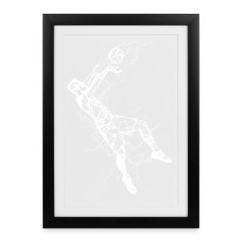 Volleyball Player Sketch - Framed poster (27 × 37 cm) - black - Front