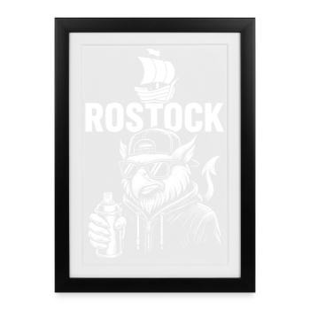 Rostock Streetsoul - Framed poster (27 × 37 cm) - black - Front