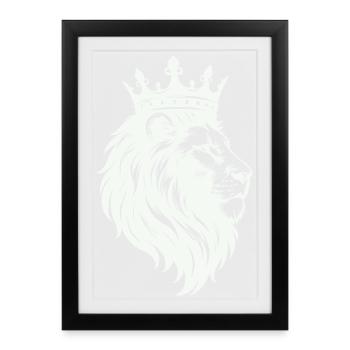Couronne du Roi Lion - Affiche encadrée (27 × 37 cm) - noir - Devant