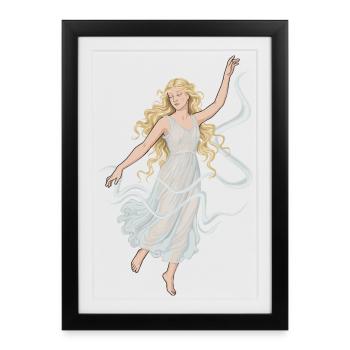 Fairy - Framed poster (27 × 37 cm) - black - Front