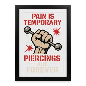 Piercing Addict Body Mod Enthusiast - Framed poster (27 × 37 cm) - black - Front
