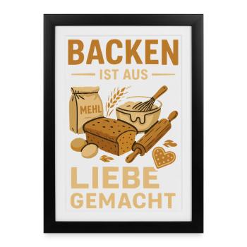 Pâtisserie L’amour fait - Affiche encadrée (27 × 37 cm) - noir - Devant