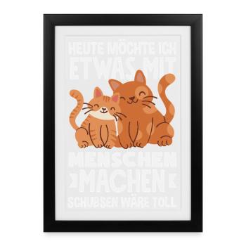 Aujourd’hui, je veux pousser les gens - Affiche encadrée (27 × 37 cm) - noir - Devant