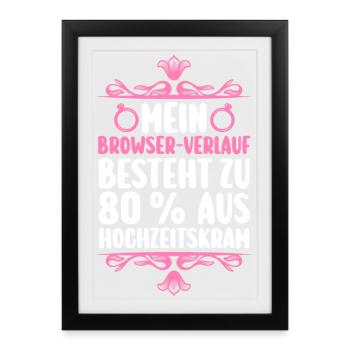 Bachelor Party Team Bride Hen Party - Framed poster (27 × 37 cm) - black - Front