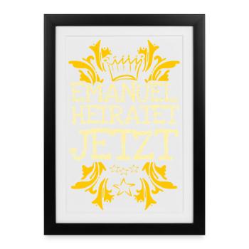 Baccalauréat Emanuel - Affiche encadrée (27 × 37 cm) - noir - Devant