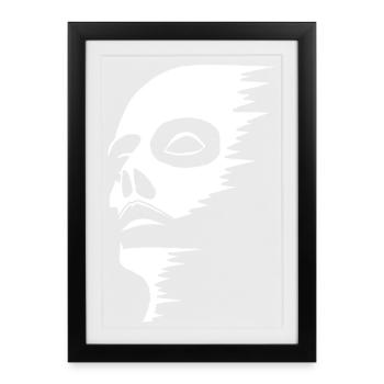 Ghostly Face - Framed poster (27 × 37 cm) - black - Front