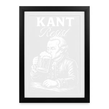 Kant résiste à l’icône de la bière - Affiche encadrée (27 × 37 cm) - noir - Devant