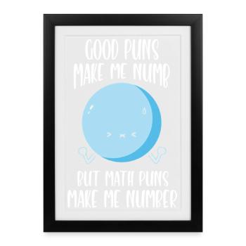 Math Math Teacher Saying Math Teacher Funny - Framed poster (27 × 37 cm) - black - Front