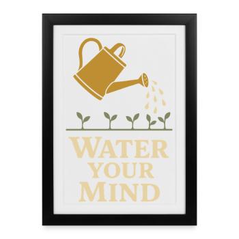 Funny garden humor, plant lover, - Framed poster (27 × 37 cm) - black - Front