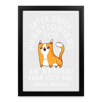I function best under pressure - Framed poster (27 × 37 cm) - black - Front
