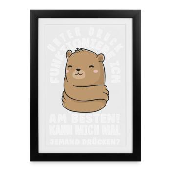 I function best under pressure - Framed poster (27 × 37 cm) - black - Front