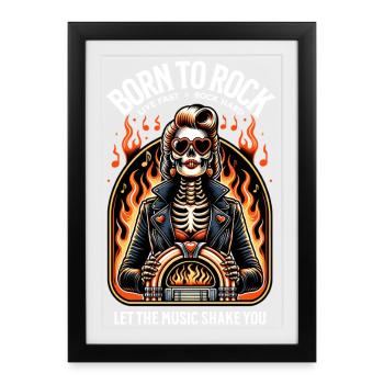 Rock and Roll Always and Forever Rockabilly 2025 - Framed poster (27 × 37 cm) - black - Front
