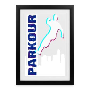 Parkour - Affiche encadrée (27 × 37 cm) - noir - Devant