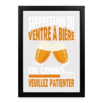Beer Belly Removal In Progress Humor - Framed poster (27 × 37 cm) - black - Front