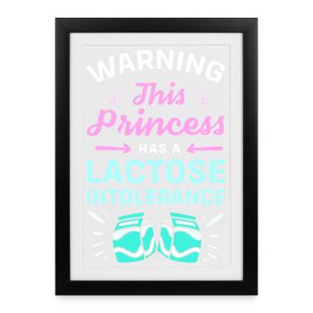 Flatulence Milk Allergy Lactose Intolerance - Framed poster (27 × 37 cm) - black - Front
