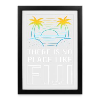 Fidji - Affiche encadrée (27 × 37 cm) - noir - Devant
