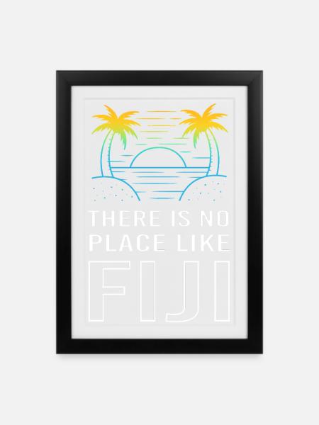 Fidji - Affiche encadrée (27 × 37 cm) - noir