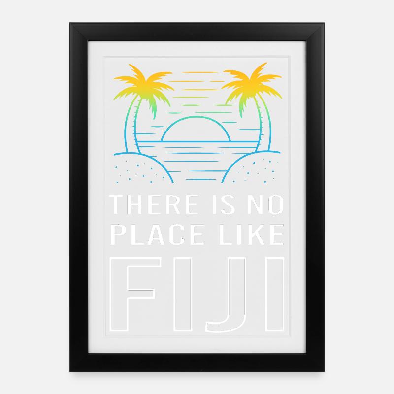Fidji - Affiche encadrée (27 × 37 cm) - noir