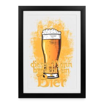 This man needs a beer - Framed poster (27 × 37 cm) - black - Front