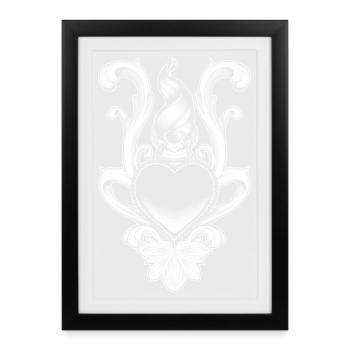 Le Cœur de la Reine V.2 - Version Noire - Affiche encadrée (27 × 37 cm) - noir - Devant