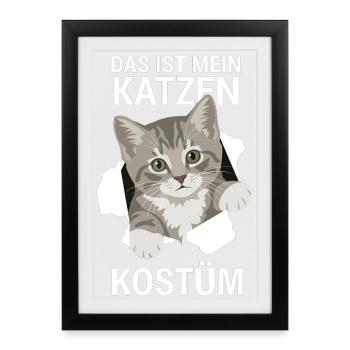 My Cat Costume – Cute Kitten - Framed poster (27 × 37 cm) - black - Front