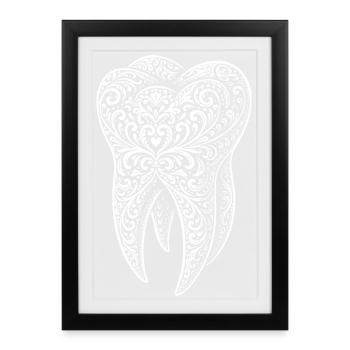 Tooth - Framed poster (27 × 37 cm) - black - Front