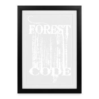 Forest Code - Framed poster (27 × 37 cm) - black - Front