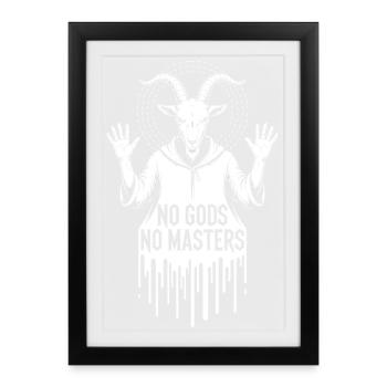 Sweat à capuche Goat Spirit - Affiche encadrée (27 × 37 cm) - noir - Devant
