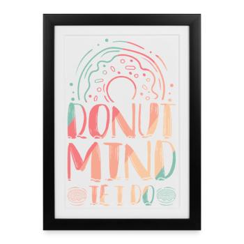 Restauration rapide en donuts - Affiche encadrée (27 × 37 cm) - noir - Devant