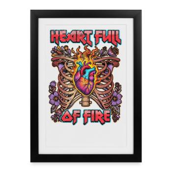 Heart Full of Fire - Framed poster (27 × 37 cm) - black - Front