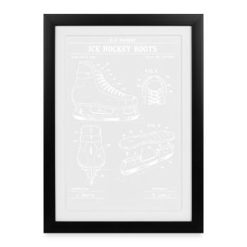 Plan de conception IceSkate - Affiche encadrée (27 × 37 cm) - noir - Devant