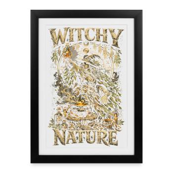 Pharmacien collectionneur d’herbes sorcière par nature - Affiche encadrée (27 × 37 cm) - noir - Devant