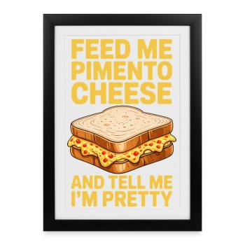 Sandwich au fromage piment piment Fromage Fromage Cadeaux - Affiche encadrée (27 × 37 cm) - noir - Devant