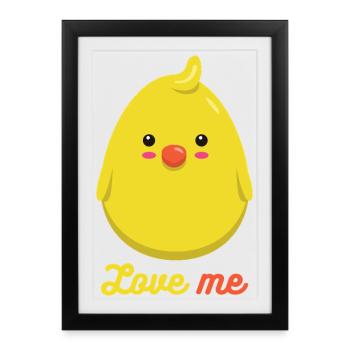 Canard - Affiche encadrée (27 × 37 cm) - noir - Devant