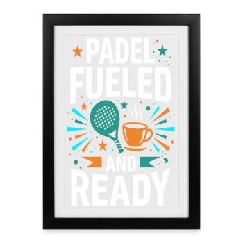 Padel girl padel player padel tennis gift - Framed poster (27 × 37 cm) - black - Front