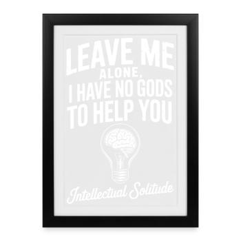 Citation de l’ampoule de la solitude intellectuelle - Affiche encadrée (27 × 37 cm) - noir - Devant