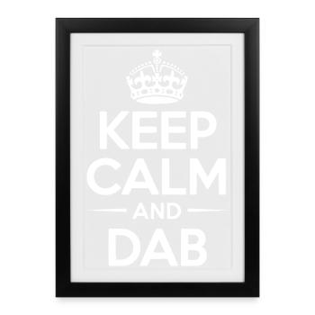 Bleib ruhig und dab - Gerahmtes Poster (27 × 37 cm) - Schwarz - Vorne